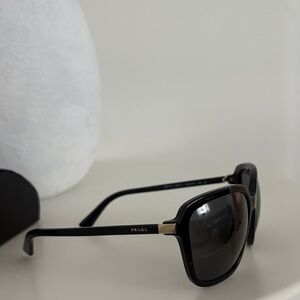 Prada Black and Gold Sunglasses
